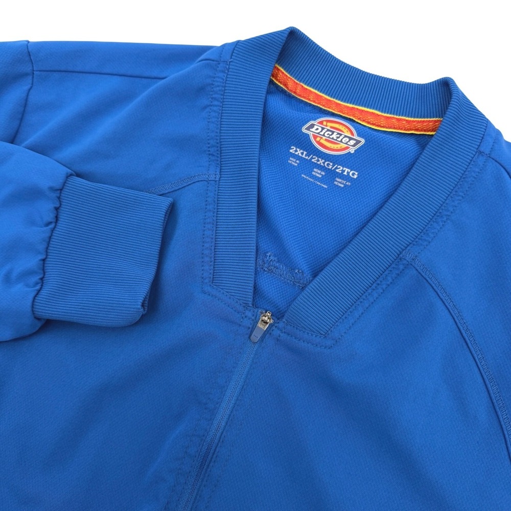 Dickies Jacket Men 2XL Royal Blue Full Zip Scrub Warm Up Workwear Activewear